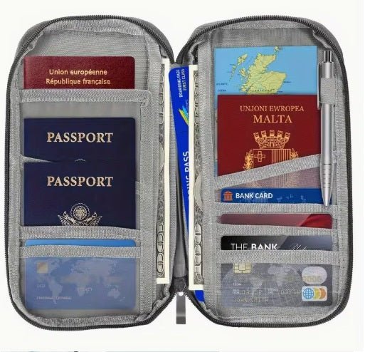 Porta Pasaporte Familiar (azul)